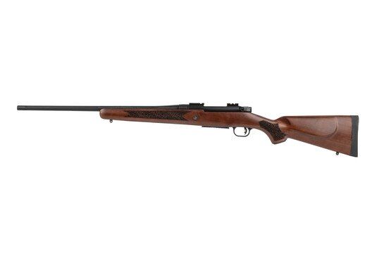 Mossberg 308 win rifle bolt action has a flat top picatinny rail
